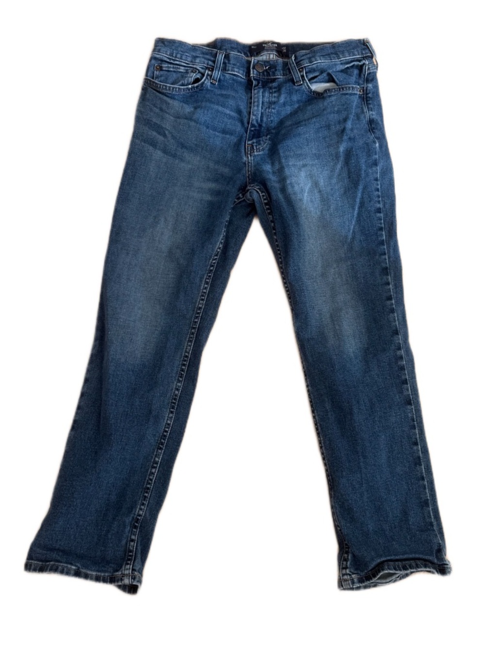 Hollister Men's Dark Blue Slim Straight Leg Jeans. 32x28